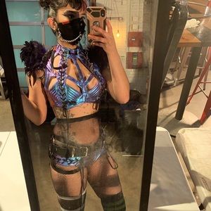 Dolls Kill Club Exx indigo Rude Awakening set